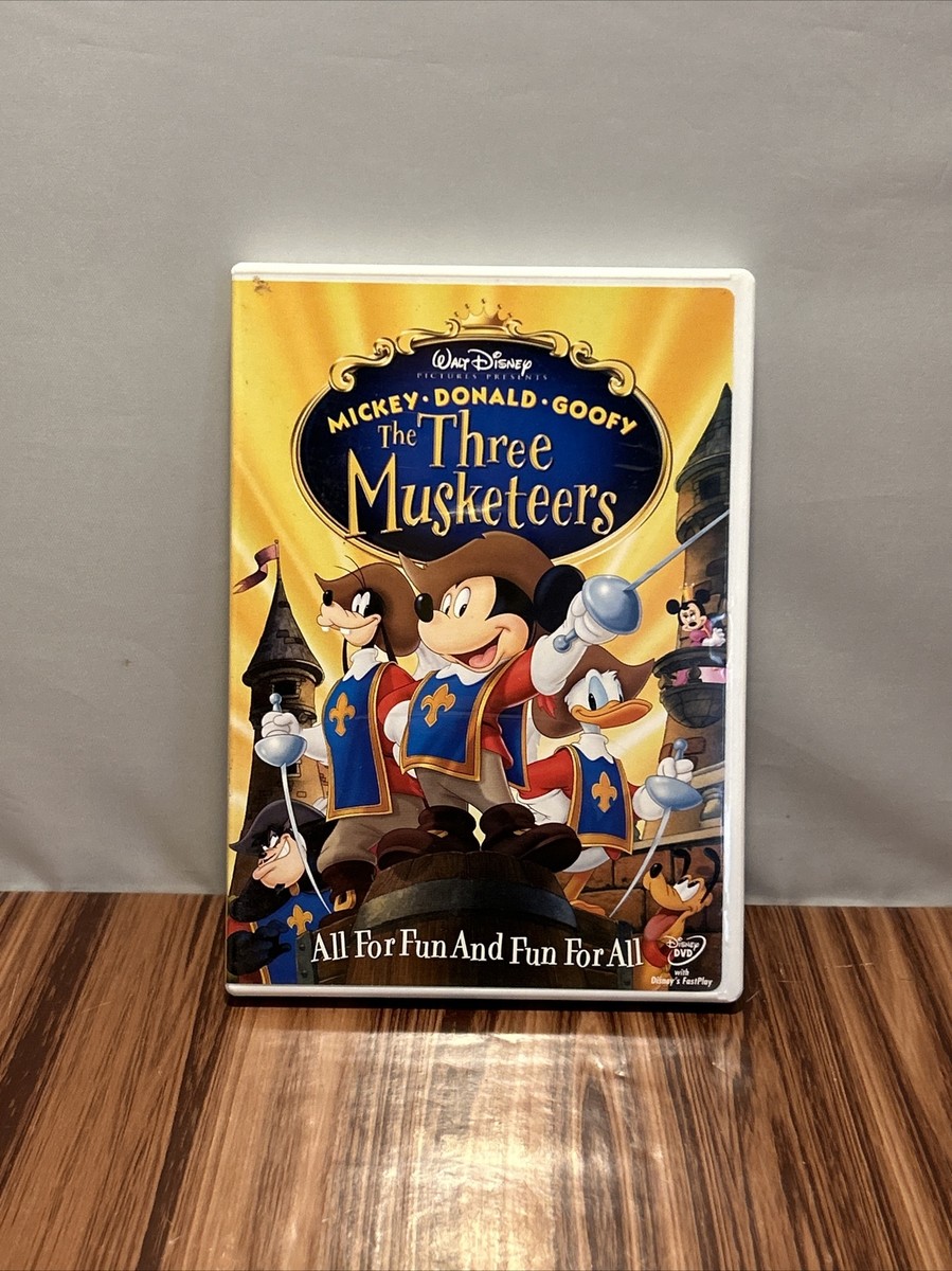 2004 Walt Disney THE THREE MUSKETEERS Classic Movie Film Mickey Donald  Goofy DVD