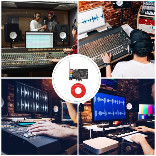 Audio Interface PCIe Sound Card Carte D'expansion De La Son Interne - Afbeelding 6 van 12