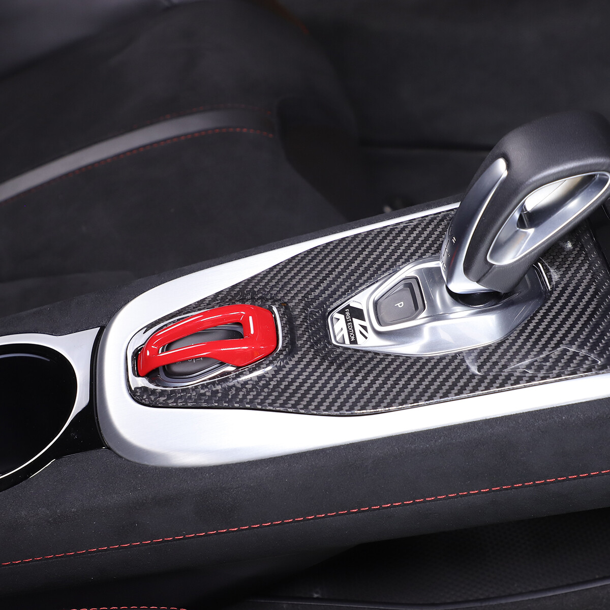 Real Carbon Fiber Center Gear Panel Trim Cover For Lotus EMIRA V6 AT 2021-25