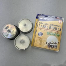 Lot Of Unused DVD-R CD-R Data Blank Recordable Disc Sony Label Refills Memorex