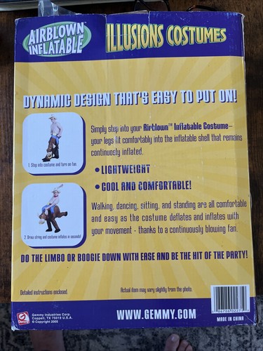 Vintage Gemmy Frankenstein Monster And Rider Halloween Inflatable Costume BNIB - Picture 2 of 5