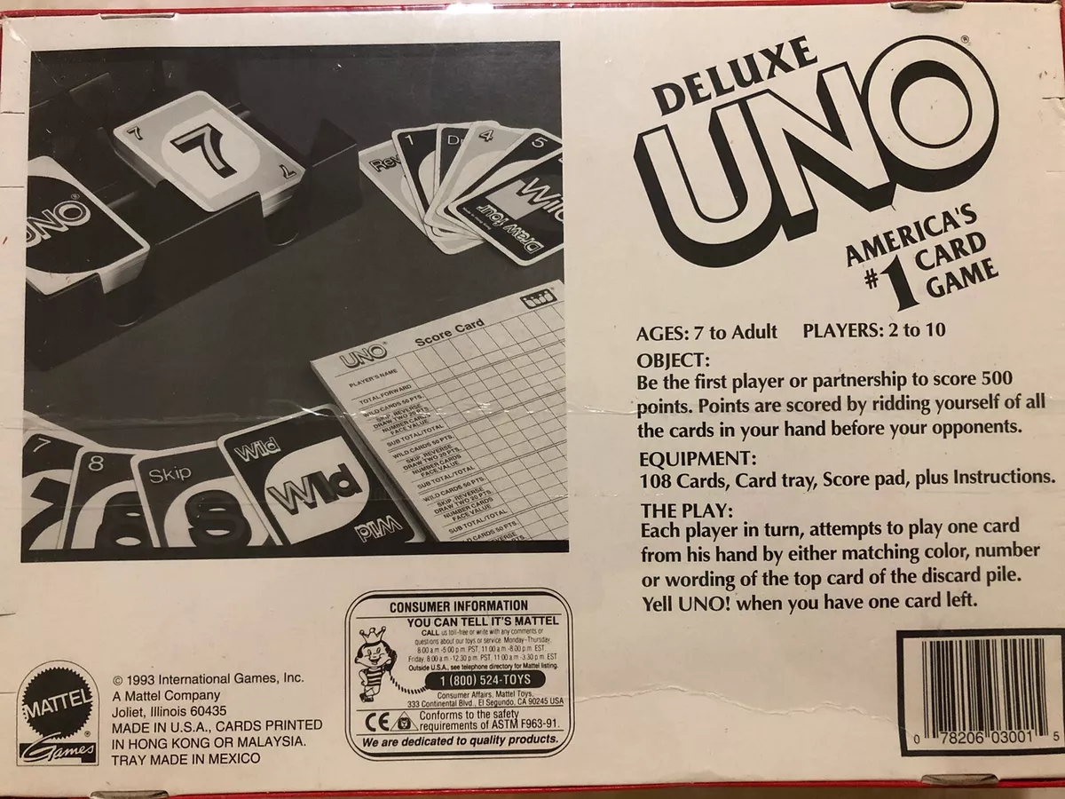 Vintage 1978 UNO Card Game 108 Cards Complete Set in Box