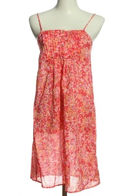 ZARA BASIC Trägerkleid Damen Kleid Gr. DE 34 rot-hellorange Casual-Look