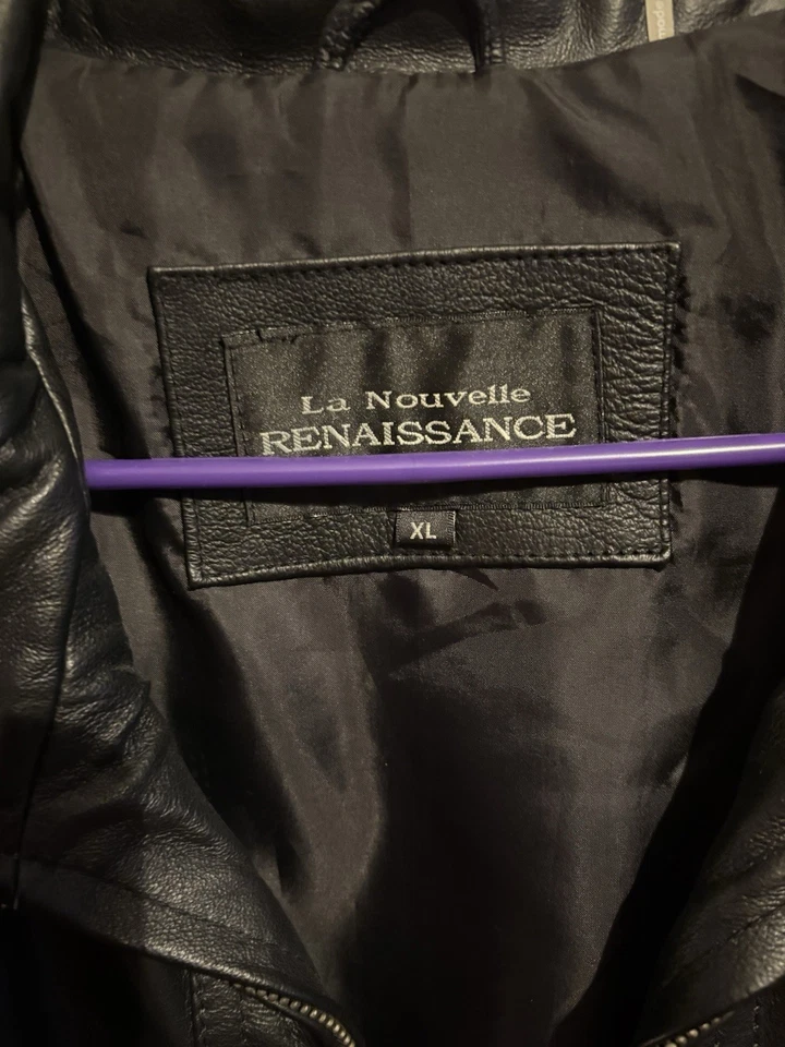 La Nouvelle RENAISSANCE Black Leather Jacket Women’s XL - Image 2 of 3