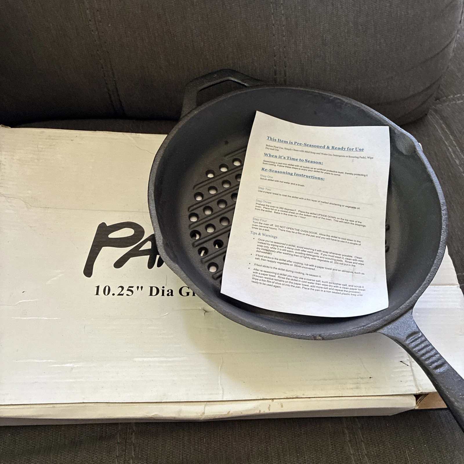 Parini 10.25" Grill Skillet. New In Box. Heavy Duty Skillet For Grill
Opens in a new window or tab