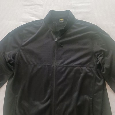 2XL Black Men's Jacket Athletic Works Full Zip Long Sleeve Side Pockets