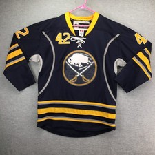 Reebok CCM Buffalo Sabers Nathan Gerbe Jersey Sz 48 Fight Strap NHL Hockey