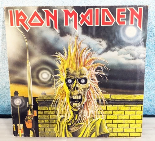 Iron Maiden Self Titled Heavy Metal Rock German Press EMI VG+ LP Album 1980