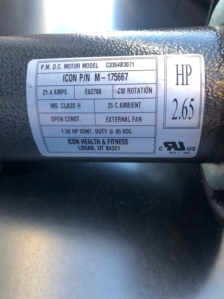 Motor de cinta de correr Icon proform G-175667 2,65 HP N1CPM-099T. Probado Foto 2 de 4