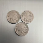 BUFFALO INDIAN HEAD NICKEL LOT (3) COINS WITH HARD TO READ DATES-VARIOUS  DATES