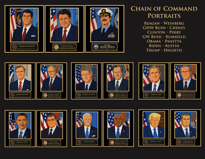 1:18 Scale Chain of Command Portrait Set for USS Flagg GI Joe Diorama 3.75'' ARAH