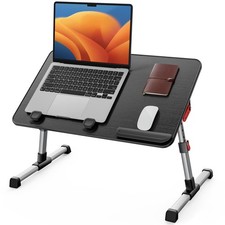SAIJI Laptop Bed Tray Table, Adjustable Home Office Standing Desk Portable Li...