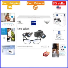600 Count Pre-Moistened Lens Cleaning Wipes for Glasses & Optics
