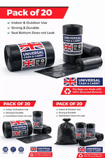 200 HEAVY DUTY BLACK REFUSE SACKS STRONG THICK RUBBISH BAGS BIN LINERS