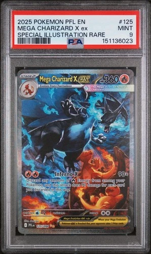 2025 POKEMON PHANTASMAL FLAMES SPECIAL ILLUSTRATION MEGA CHARIZARD X EX PSA 9