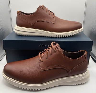 Cole Haan Grand Plain Leather Oxford Shoe Lace Up Tan C36935 Men’s 11 Wide Men main image 2