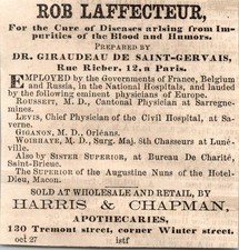 Harris & Chapman Apothecaries Rob Laffecteur 1860 Boston Clipping TAJ7-M8