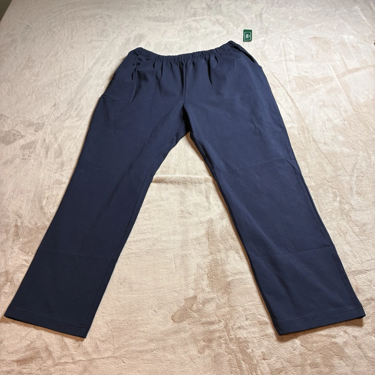 Pantalon Chino Femme L.L.Bean Taille 18 Petite, Bleu Marine Stretch - Neuf Avec étiquettes