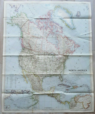 National Geographic Map of North America. (Mar, 1952).