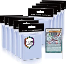 1000 Clear Soft Card Sleeves for Sports, MTG, TCG, and Gaming Cards