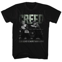 Rocky Kurzarm Herren T-Shirt Rundhalsausschnitt Schwarz Baumwolle Regular Fit