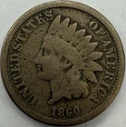 1860 Round Bust Indian Head Cent Exact Coin Imaged #IND1444