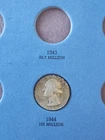 1944 Washington Quarter Silver 25C Circulated Business Strike Coin