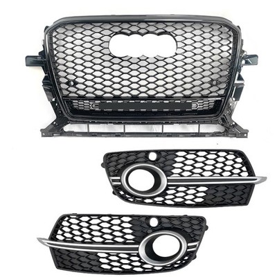 For 2013-2017 Audi Q5 S-line SQ5 8R.5 Grille & Fog Light Bezel RSQ5 Style