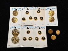 Vintage Le Bouton Dress It Up Lot of GOLD New Buttons