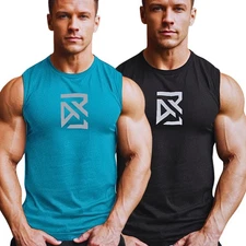 Men's Tank Top Bodybuilding Gym Shirts Stringer Singlets Workout Muscle T Shirts
