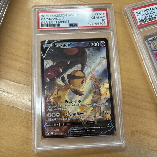 2022 POKEMON SWSH SILVER TEMPEST #TG17/TG30 MAWILE V PSA 10