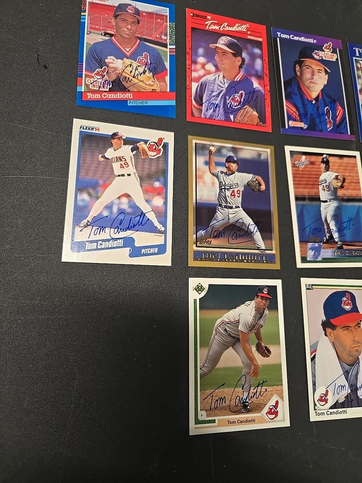 13 Diff. 亲笔签名Tom Candiotti卡 — 第 2/4 张图片