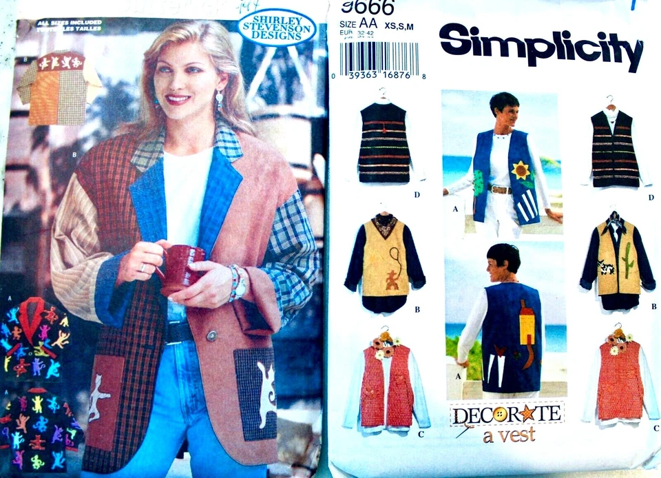 U PICK! Misses or PLUS Size Quilted Jacket & Vest Pattern ~ Indygo Junction UC   - Image 3 of 4
