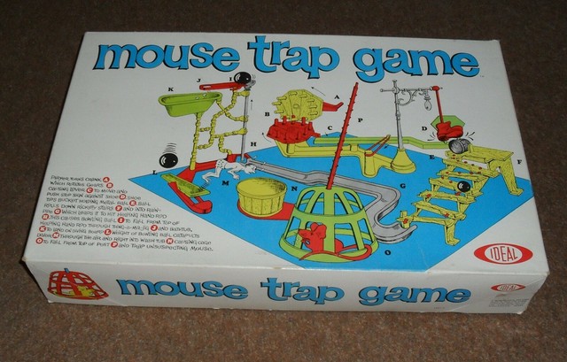 Mouse Trap Mousetrap Classic Fun Family Board Game Ideal 1976 COMPLETE EXC RARE