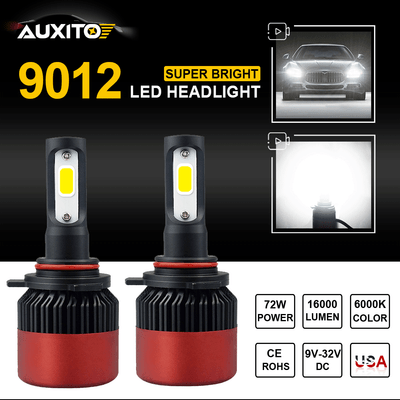 AUXITO 2X 16000LM 9012 LED Headlight Conversion Kit High Low Beam Super Bright