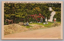 Maple Syrup Making Old Fashioned Method in the South, Postcard TS-75a