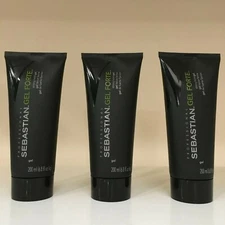 Sebastian Gel Forte Strong Hold Gel   Set of 3   6.8 oz each   new fresh