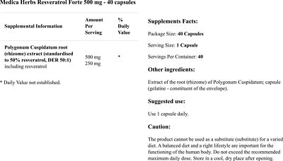 RESVERATROLO FORTE PERFETTO Per La Circolazione MEDICA HERBS 40 - Foto 10