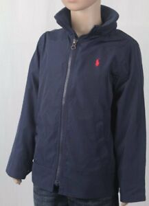 Fateful government Shilling POLO RALPH LAUREN KIDS NAVY BLUE HOODED WATER RESISTANT JACKET WINDBREAKER  NWT | eBay