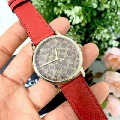 NWT COACH Women's Leather Watch's 14503404 Pink 14503408 Red | eBay