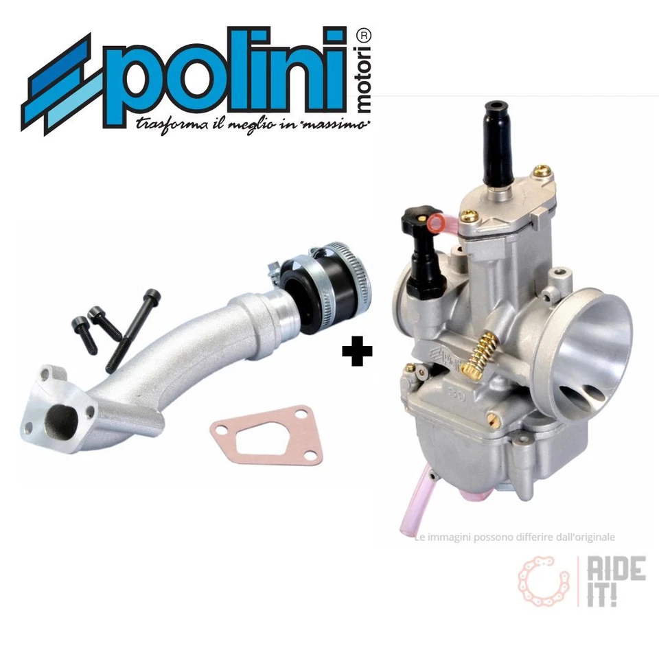 POLINI KIT CARBURATORE PWK 24 COLLETTORE 3 FORI VESPA 50 125 PK XL RUSH HP N