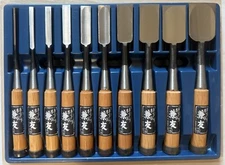 Kanetomo Chisel  Nomi Carpenter Tool Set of 10 Hand Tool wood working New