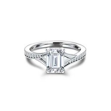 Split Shank Engagement Ring 2ct Simulated Simulated Diamond White Gold Plated