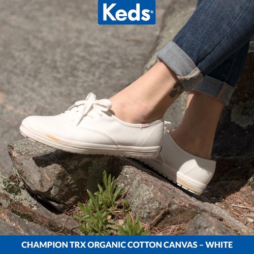 de lona Keds para mujer, Ladies Champion TRX zapatos de salón orgánicos, zapatos planos eBay