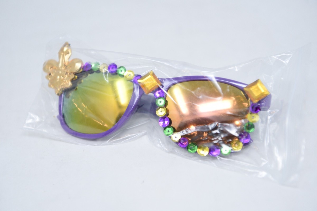 KREWE Multicolor Cat Eye Frame with Gold Lenses Sunglasses in Carnavale Krewe Ellie Sunglasses in Yuzu main image 3