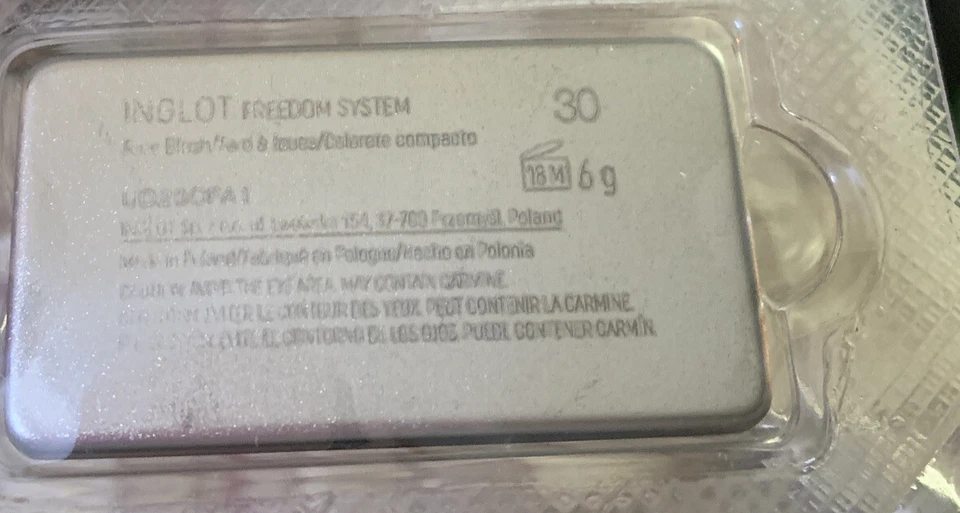 Rubor facial INGLOT Freedom System - 30, nuevo sellado en caja Foto 4 de 4