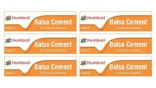 Case of 6 x Balsa Cement Adhesive Glue for Balsa Wood Soft Woods& Cork 24ml