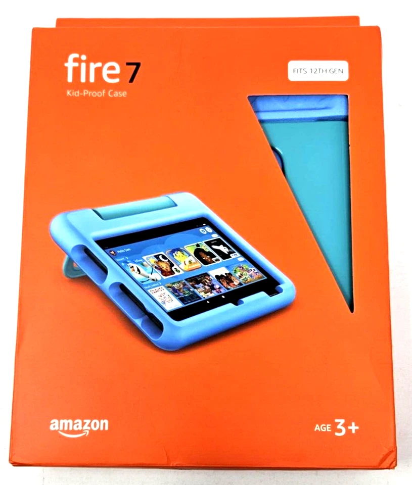 Amazon Kid-Proof Case for Fire 7 Tablet Compatible w/12th generation 2022 Blue - Image 3 of 4