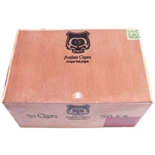 Asylum 13 50 x 5 Empty Wooden Cigar Box 8.25" x 5.5" x 4.25"