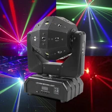 RGBW LED Laser Moving Head Stage Light DMX DJ Disco Party Effect Lighting USA